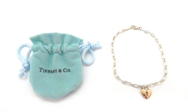 TIFFANY/ティファニー ハートロックブレスレット シルバー/ゴールド - 安心保証・業界最安値の販売 福助